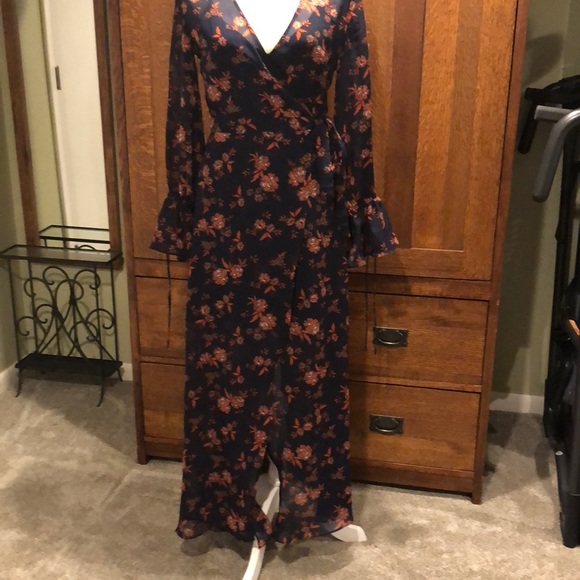 The Fifth Label Sheer Dress with navy slip - Picture 4 of 6